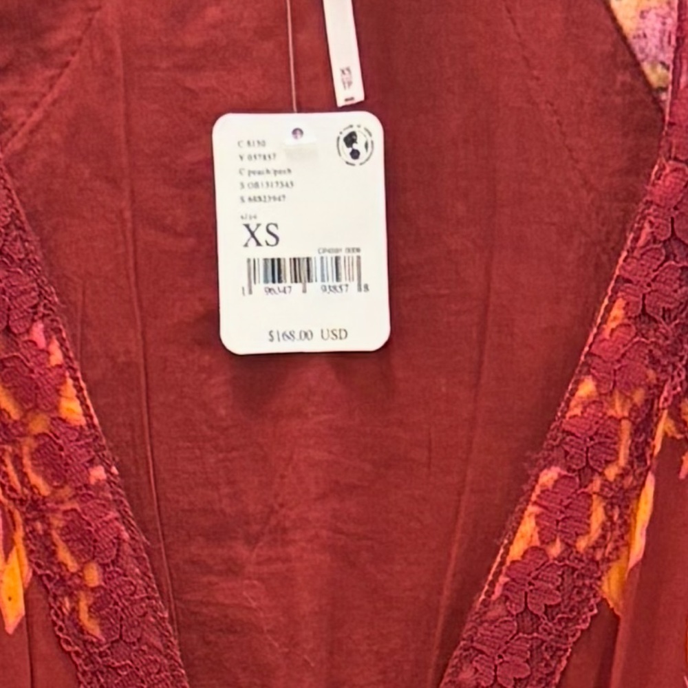 Free People Tilda Dress XS Fall Floral Maxi Pumpkin Spice Vibes Autumn Boho 🍂 - Picture 3 of 3